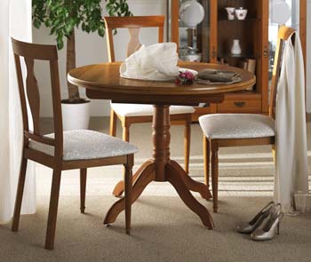 Furniture123 Chichester Single Pedestal Extending Dining Table