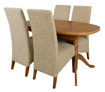 Furniture123 Chichester Twin Pedestal Extending Dining Set
