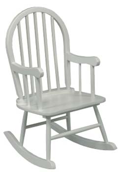 Furniture123 Childs White Rocking Chair
