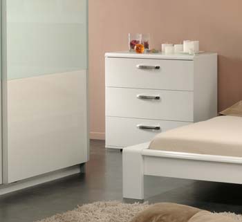 Furniture123 Chrono White 3 Drawer Chest