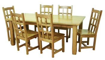 Furniture123 Chunky Maple Dining Set