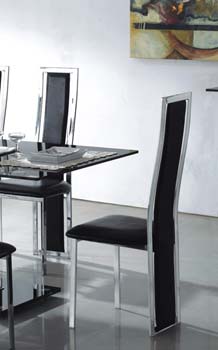 Furniture123 Citron Black Dining Chairs (pair)