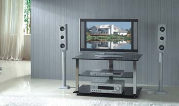 Furniture123 Citron Black Glass TV Unit