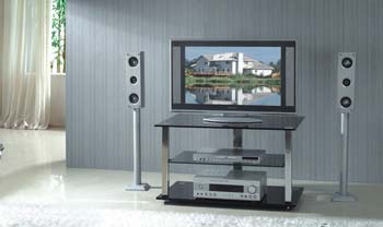 Furniture123 Citron Black Glass TV Unit