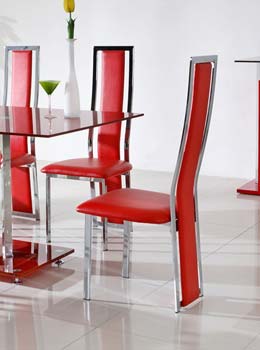 Furniture123 Citron Red Dining Chairs (pair)