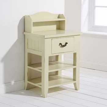 Furniture123 Claudia Cream 3 Shelf 1 Drawer Telephone Table