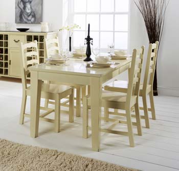 Furniture123 Claudia Cream Rectangular Dining Table
