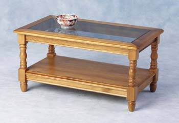 Furniture123 Clover Glass Top Coffee Table