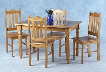 Furniture123 Clover Glass Top Dining Set
