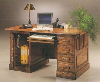 Colonial Oak Computer Desk