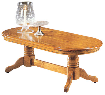 Furniture123 Colonial Oak Oval Coffee Table