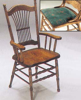 Furniture123 Colonial Oak Peacock Armchair