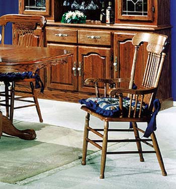 Furniture123 Colonial Oak Slat Back Dining Chair