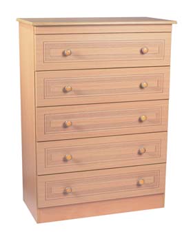 Furniture123 Corrib Beech 5 Drawer Chest