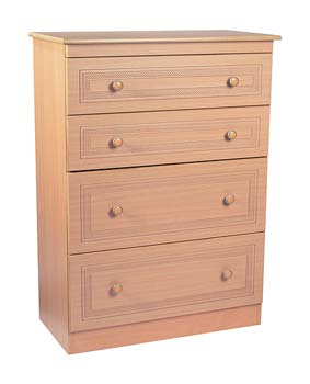 Furniture123 Corrib Beech Deep 4 Drawer Chest