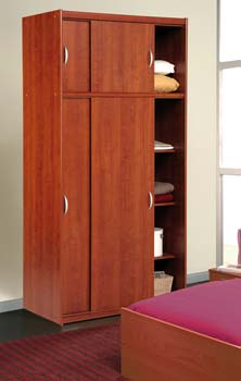 Furniture123 Cyclone Sliding 2 Door Wardrobe in Wild Cherry