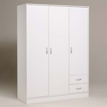 Furniture123 Cydia 2 Drawer 3 Door Wardrobe in White