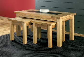 Furniture123 Danzer White Oak Nest Of Tables