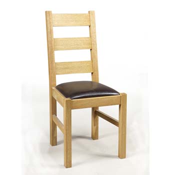Furniture123 Denver Oak Pair of Dining Chairs