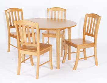 Furniture123 Devonshire Oak Round Dining Set - FREE NEXT DAY