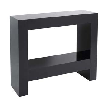 Furniture123 Dita Glass Console Table in Black