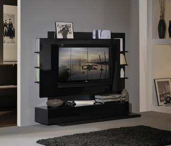 Furniture123 Drana Black TV Unit