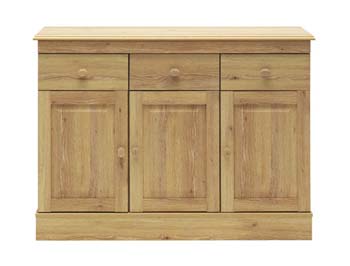 Furniture123 Dryden 3 Door 3 Drawer Sideboard in Oak