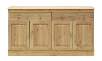 Furniture123 Dryden 4 Door 2 Drawer Sideboard in Oak