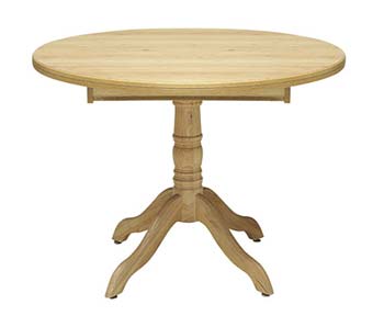 Furniture123 Dryden Extending Round Dining Table in Oak