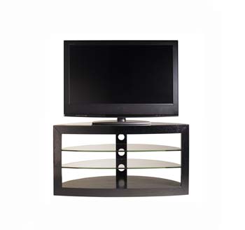 Furniture123 Dynamo Wide TV Unit in Black Oak - FREE NEXT DAY