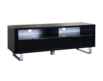 Furniture123 Edge TV Unit in Black - FREE NEXT DAY DELIVERY