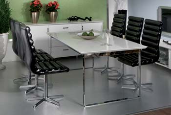 Furniture123 Eiffel High Gloss Rectangular Dining Table -