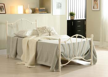 Furniture123 Eleanor Single Cream Metal Bedstead - FREE NEXT