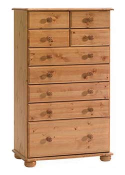 Furniture123 Elizabeth Pine 4   4   1 Drawer Chest
