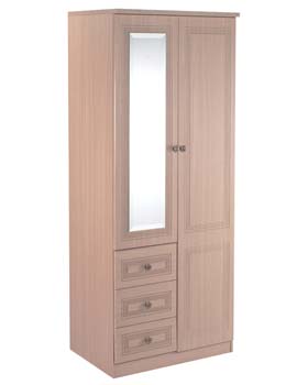 Furniture123 Eske 2 Door Combi Wardrobe in Light Oak