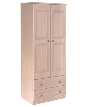 Furniture123 Eske Light Oak 2 Door 2 Drawer Wardrobe