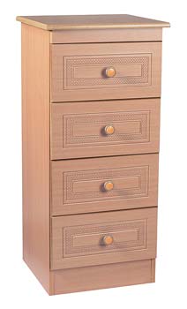 Furniture123 Eske Narrow 4 Drawer Chest in Beech
