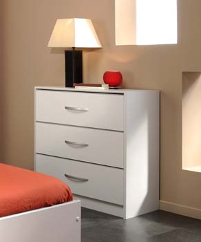 Evia 3 Drawer Chest in White