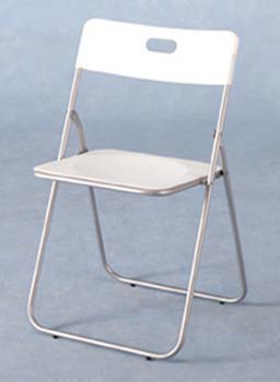 Furniture123 Fab Folding Dining Chair in White (set of six)