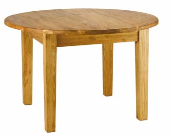 Furniture123 Farmer Solid Pine Round Extending Dining Table