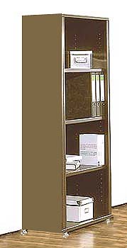 Furniture123 Forum 3 Shelf Wide Bookcase in Walnut