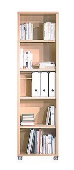 Furniture123 Forum 4 Shelf Narrow Bookcase in Light Beech