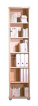 Furniture123 Forum 5 Shelf Narrow Bookcase in Light Beech