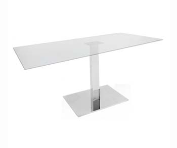 Furniture123 Fusion Rectangular Glass Dining Table