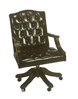 Furniture123 Gainsborough Leather Swivel Chair