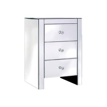 Furniture123 Geneve Mirrored Bedside Chest - FREE NEXT DAY