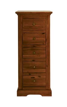 Furniture123 Georgetown Tall Narrow 5 Drawer Chest