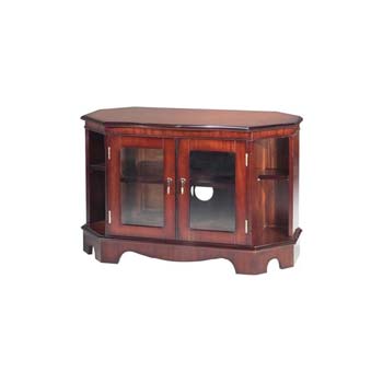 Furniture123 Georgian Reproduction Apron 2 Door Corner TV Unit