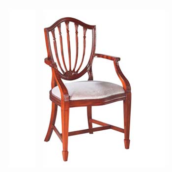 Furniture123 Georgian Reproduction Slat Back Carver Chairs