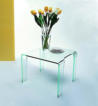 Furniture123 Giavelli 2266A Glass Lamp Table